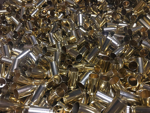 Stainless steel tumbled 9mm brass